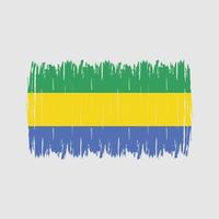 Gabon Flag Brush vector