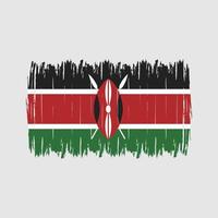 pincel de bandera de kenia vector