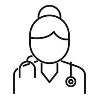 Sport doctor icon, outline style vector