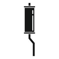 Car exhaust system icon, simple style vector