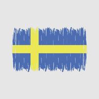 Sweden Flag Brush vector