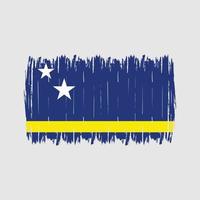 cepillo de la bandera de curazao vector