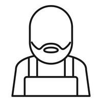 Blacksmith man icon, outline style vector