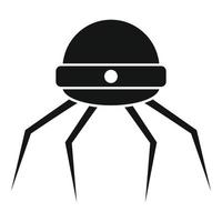 Nanotechnology microchip icon, simple style vector