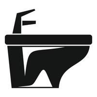 Clean bidet icon, simple style vector