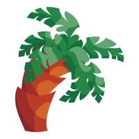 icono de palmera, estilo de dibujos animados vector