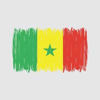 cepillo de la bandera de senegal vector