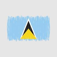 Saint Lucia Flag Brush vector