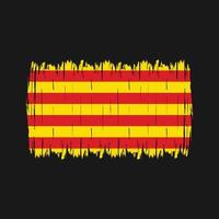 cepillo de la bandera de cataluña vector