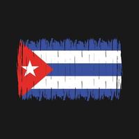 cepillo de bandera de cuba vector