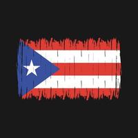 cepillo de bandera de puerto rico vector