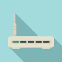 Router icon, flat style vector
