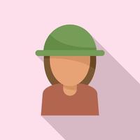 Safari tourist icon, flat style vector