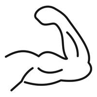 Arm wrestling adult icon, outline style vector