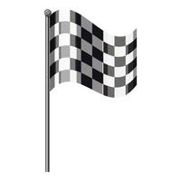 Chequered flag icon, isometric 3d style vector