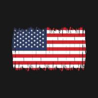 cepillo de bandera americana vector