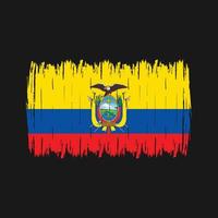 Ecuador Flag Brush vector