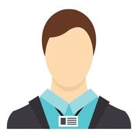 icono de hombres avatar, estilo plano vector