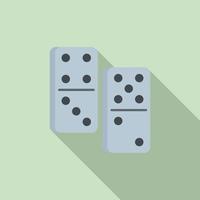 Domino game icon, flat style vector