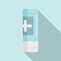 Foam antiseptic icon, flat style vector