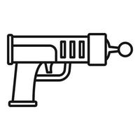 icono de futuro blaster, estilo de esquema vector