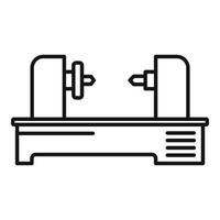 Automated lathe icon, outline style vector