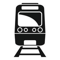 Subway train icon, simple style vector