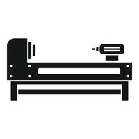 Grinding lathe icon, simple style vector