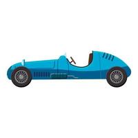 Blue sport car side view icon, isometric 3d style vector