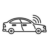 City car unmanned taxi icon, outline style vector