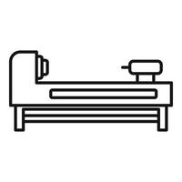 Grinding lathe icon, outline style vector