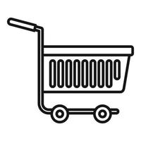 Shop market cart icon, outline style vector