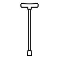 Walking stick icon, outline style vector