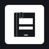 Book icon, simple style vector