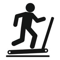 Run treadmill icon, simple style vector