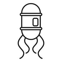 Nanotechnology scientist icon, outline style vector