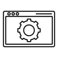 Web page system icon, outline style vector