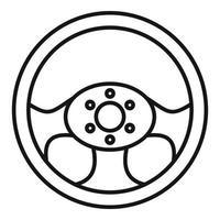 Drive steering wheel icon, outline style vector