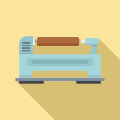 Control lathe icon, flat style