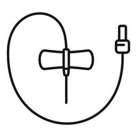 Butterfly catheter icon, outline style vector