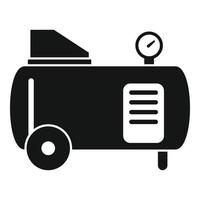 Cold air compressor icon, simple style vector