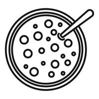 Top view cereal flakes icon, outline style vector