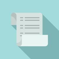 Syllabus test paper icon, flat style vector