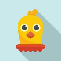 Animal bath toy icon, flat style vector