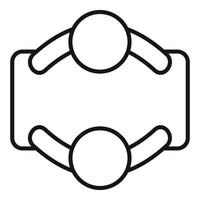 Inclusive table icon, outline style vector