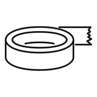 Roll tape icon, outline style vector