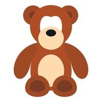 Bear toy icon, flat style vector