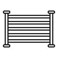 Electric heated towel rail icon, outline style vector
