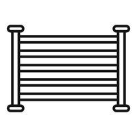 Electric heated towel rail icon, outline style vector