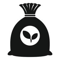 Fertilizer sack icon, simple style vector